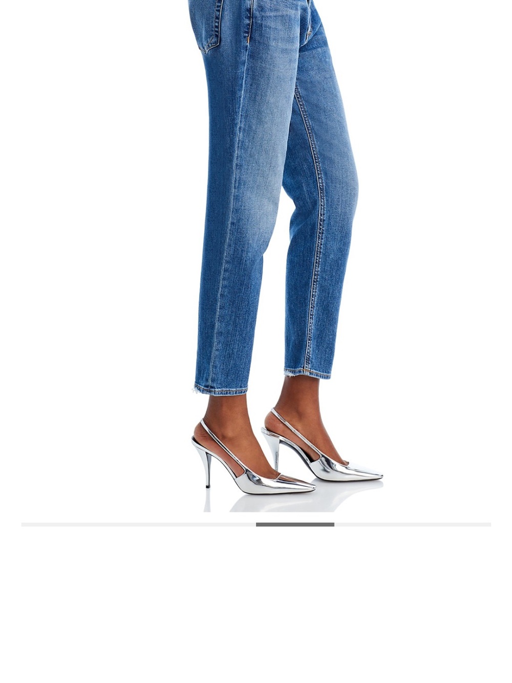 rag & bone Cropped Straight-Leg Jeans in Medium Blue - Picture 6 of 6